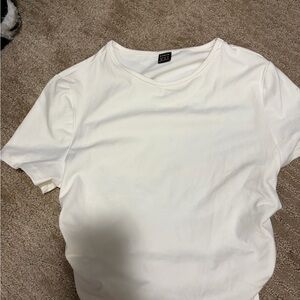 SHEIN White Short Sleeve Crop Top